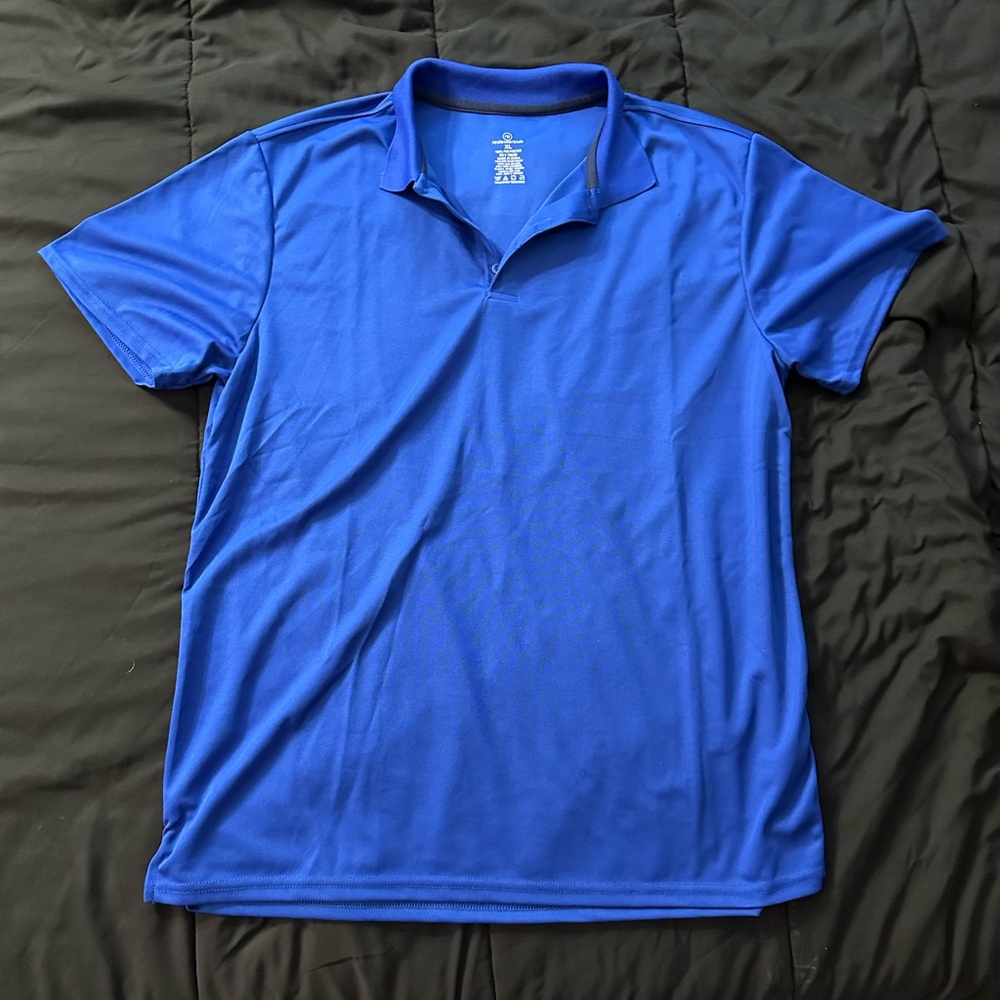 Essentials Blue Polo Shirt Lightweight Performance Wear